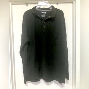 Duluth Trading Co long sleeve men’s pique polo - size L - forest green